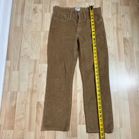 J.Crew Womens Brown Corduroy  High Waisted Straight Leg Pants Size 24P - Picture 2 of 7